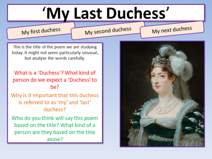 Irony in my last duchess