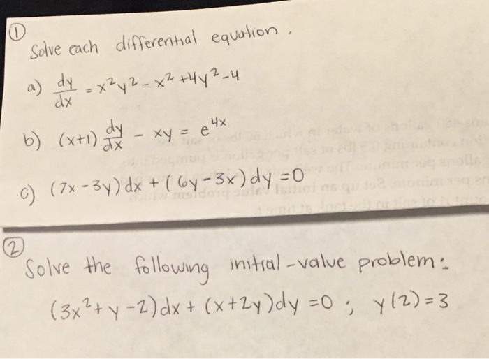 Dx dy 2xy x2 y2 ex homogeneous show differential equation solving equations homo